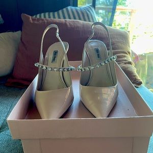 Miu Miu Patent leather sling-backs. Only wore twice